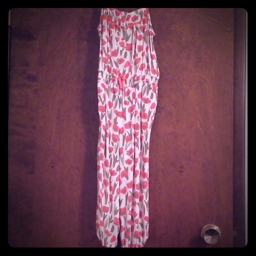 4T Floral Sleeveless Jumpsuit/Romper